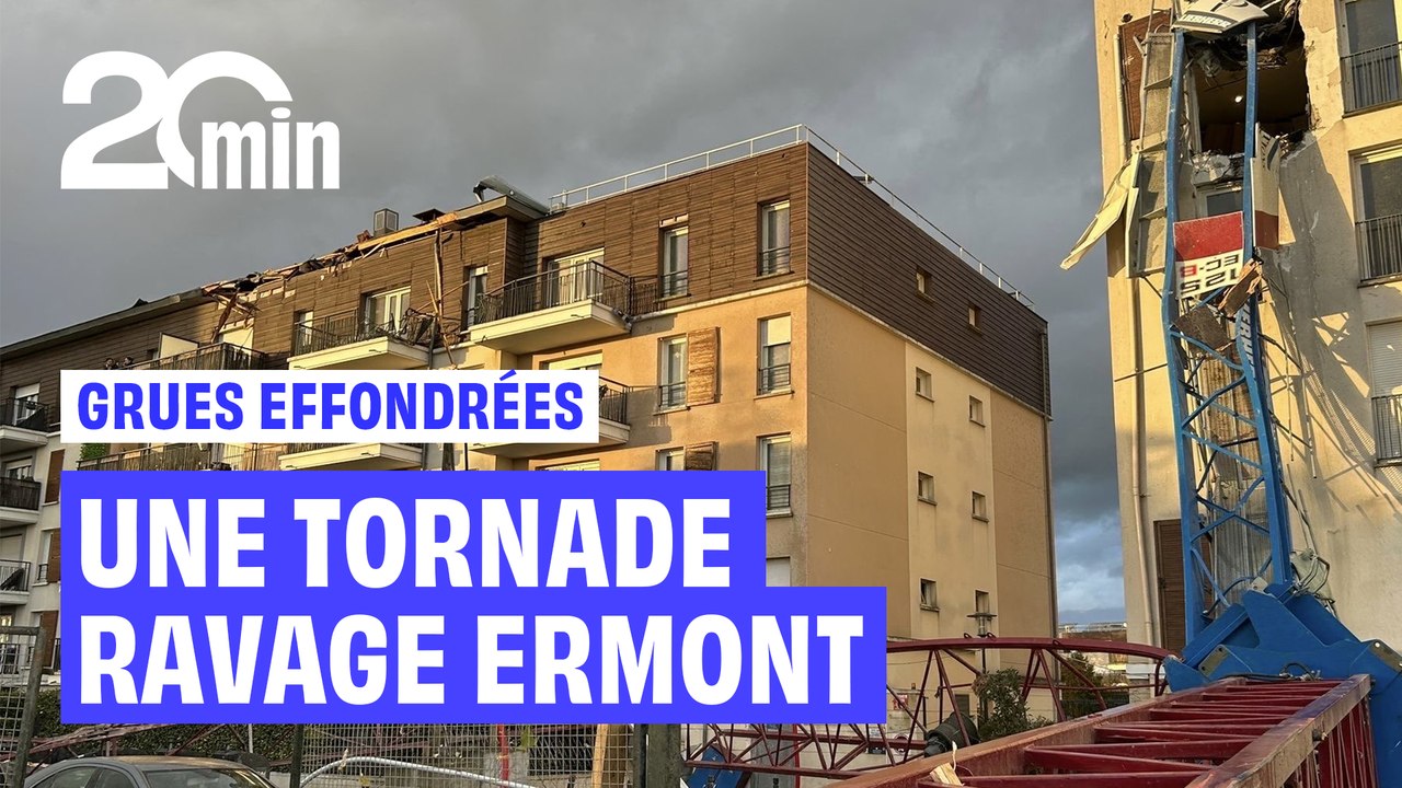 Grues renversées, arbres déracinés : Les images des dégâts après le passage d’une tornade à Ermont