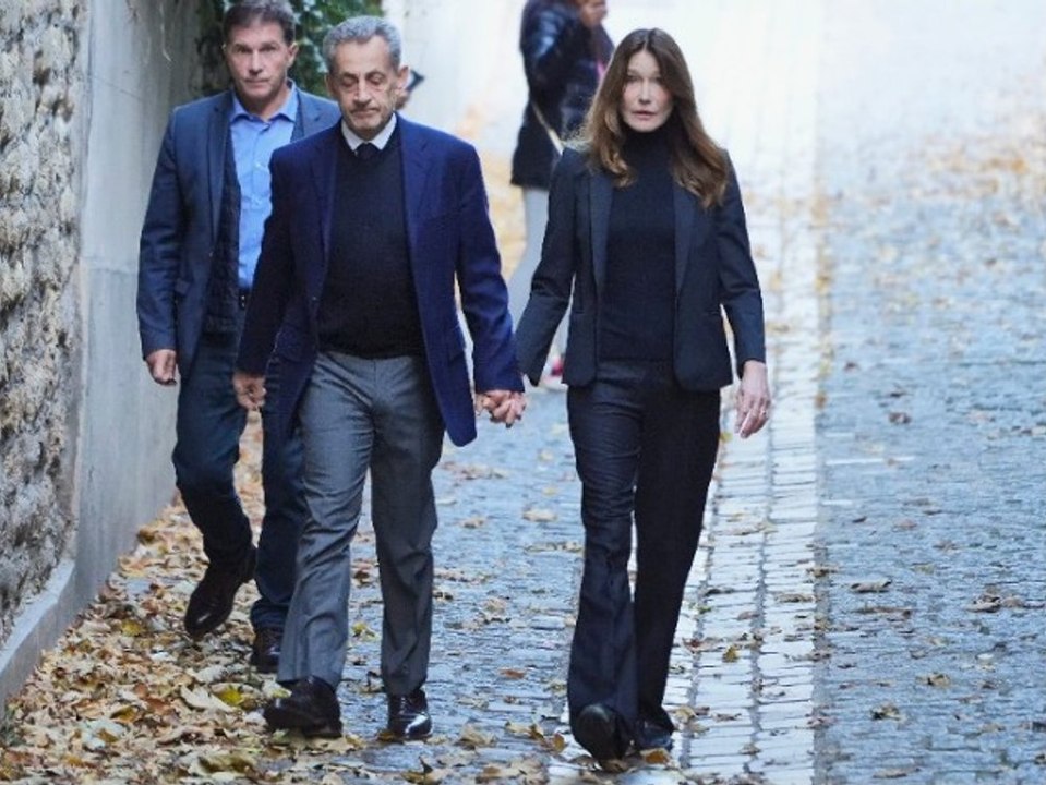 Hand in Hand mit Ehefrau Carla Bruni: Sarkozy tritt Haftstrafe an