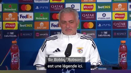 Benfica - Avant Newcastle, Mourinho rend hommage à la “légende” Sir Bobby Robson
