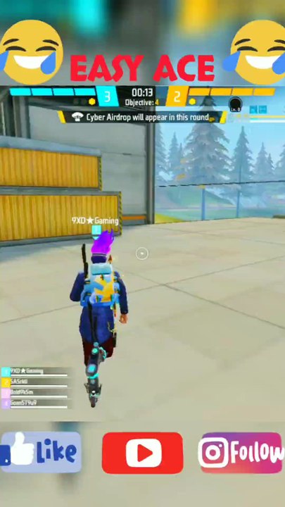 😁Easy ACE😁 #9xdgaming #freefirefunny #shortvideo #FreeFire #shorts #reels #FF #funny #funnyvideos