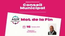 Conseil Municipal du 16/10/2025 - Mot de la Fin