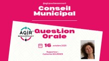 Conseil Municipal du 16/10/2025 - Question Orale 4