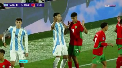 الشوط الاول مباراة المغرب والارجنتين نهائي كاس العالم للشباب 20-10-2025