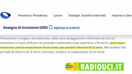 ASSEGNO DI INCLUSIONE: Addio al mese di STOP e Bonus Ponte ESTESO