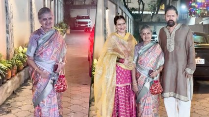 Marathi Legend Sulabha Arya Graces Javed Akhtar And Shabana Azmi’s Diwali Bash