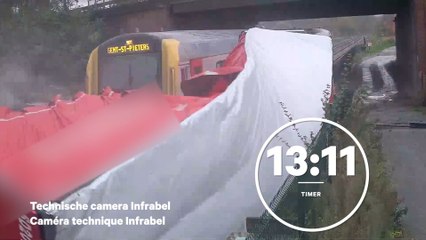 Une impressionnante collision entre un train et un camion à Melle en Flandre