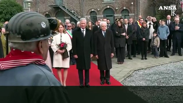 Marcinelle, il Presidente Mattarella visita Bois du Cazier