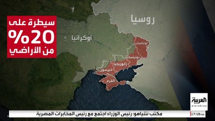 خريطة السيطرة العسكرية على الأراضي الأوكرانية