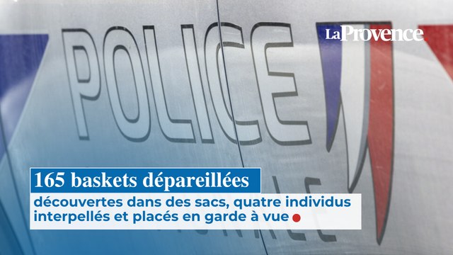 165 baskets dépareillées découvertes dans des sacs, quatre individus interpellés et placés en garde à vue