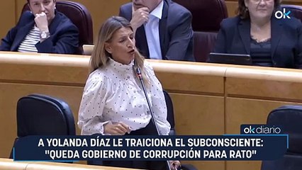 A Yolanda Díaz le traiciona el subconsciente: "Queda Gobierno de corrupción para rato"