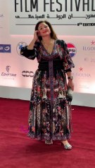 إطلالة #إلهام_شاهين من اليوم الرابع لمهرجان الجونة السينمائي 👗