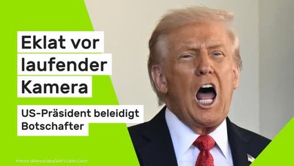 Donald Trump: Eklat vor laufender Kamera - US-Präsident beleidigt Botschafter