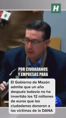 El gobierno de Mazón admite que no ha invertido los 12 millones donados a las víctimas de la dana