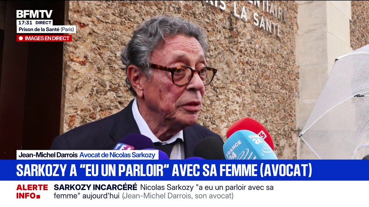 "Il va tenir le coup et il ressortira combatif": Jean-Michel Darrois, avocat de Nicolas Sarkozy, a terminé son premier parloir avec son client