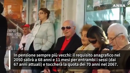 Nel 2050 in pensione a 69 anni, ma si vivra' piu' a lungo