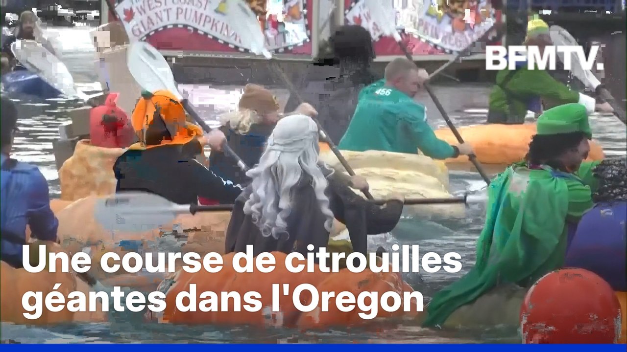 Dans l'Oregon, des milliers de spectateurs réuni pour la traditionnelle course de citrouilles géantes