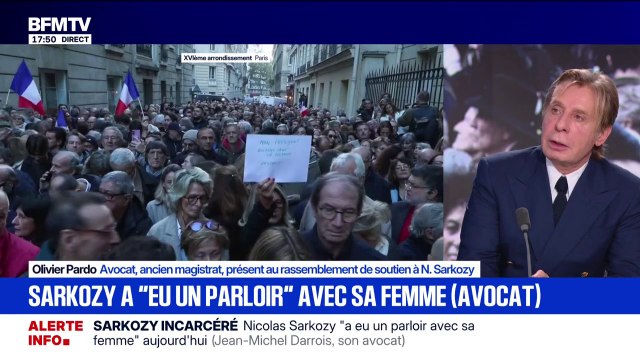 Rassemblement de soutien à Nicolas Sarkozy: Il y a un choc pour la famille et un choc carcéral , explique Olivier Pardo, avocat