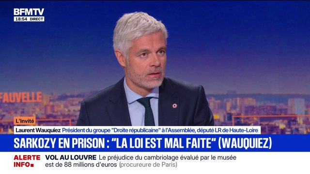 Nicolas Sarkozy en prison: pour Laurent Wauquiez, président du groupe (Droite républicaine), la loi est mal faite