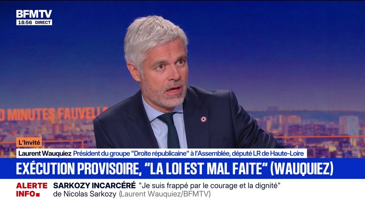 Gouvernement de Sébastien Lecornu: Laurent Wauquiez, président du groupe (Droite républicaine), juge que le changement de position de Bruno Retailleau sur le sujet "a été difficile"