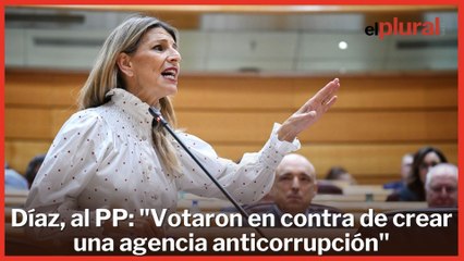 Díaz, contundente con el PP: "Votaron en contra de crear una agencia anticorrupción"