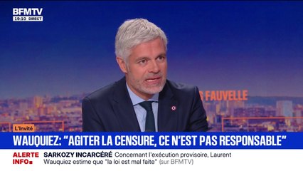 Budget 2026: Laurent Wauquiez, président du groupe (Droite républicaine), déclare que le parti est "contre toute augmentation d'impôts et de taxes" pour les Français