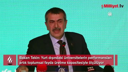 Bakan Tekin’den Üniversite performansı vurgusu: Toplumsal fayda ile ölçülüyor