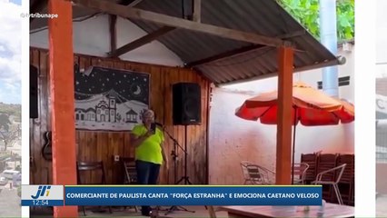 Comerciante de Paulista canta "força estranha" e emociona Caetano Veloso