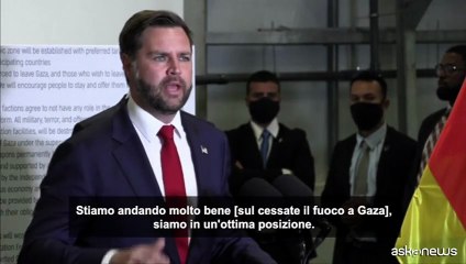 M.O., Vance: il piano di pace per Gaza va meglio di quanto pensassi