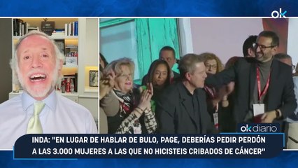 Inda: "En lugar de hablar de bulo, Page, deberías pedir perdón a las 3.000 mujeres a las que no hicisteis cribados de cáncer"