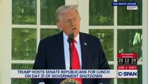 Trump brings up JFK’s affairs during rambling Rose Garden luncheon speech