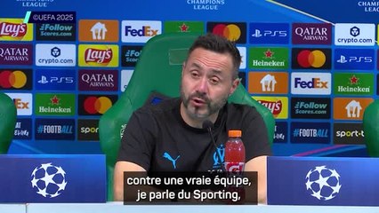 Marseille - De Zerbi : "Une étape importante face au Sporting"