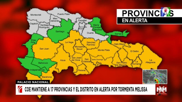 Tormenta tropical Melissa pone en alerta a 17 provincias | Noticias & Mucho MAS