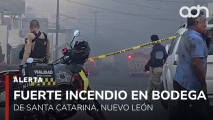 🚨¡Última Hora! se incendia bodega en Santa Catarina, Nuevo León