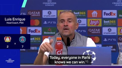 PSG have the belief to go back-to-back in the Champions League - Enrique