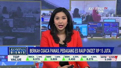 Berkah Cuaca Panas Bagi Pedagang Es Batu, Penjualan Naik 2 Kali Lipat, Omzet Tembus Rp15 Juta