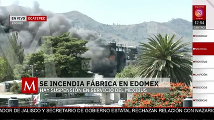 Incendio afecta fábrica de espumas en la colonia Hank González, Ecatepec