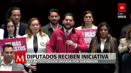 Claudia Sheinbaum presenta ante diputados iniciativa de ley antiextorsión