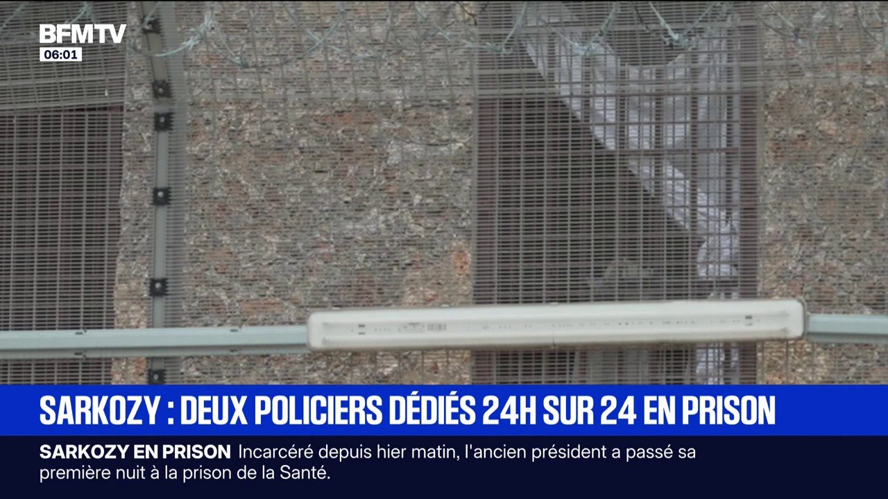Deux policiers chargés de la sécurité de Nicolas Sarkozy 24h/24h à la prison de la Santé