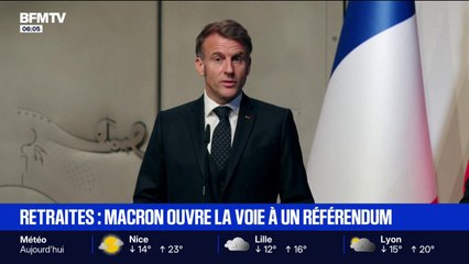Réforme des retraites: Emmanuel Macron évoque des "perspectives de référendum possibles"