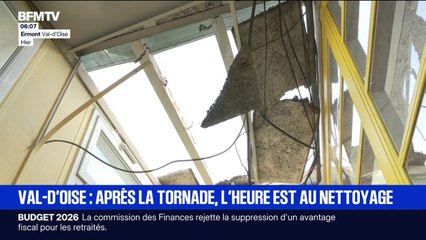 Après le passage d'une tornade mortelle dans le Val-d'Oise, l'heure est au nettoyage