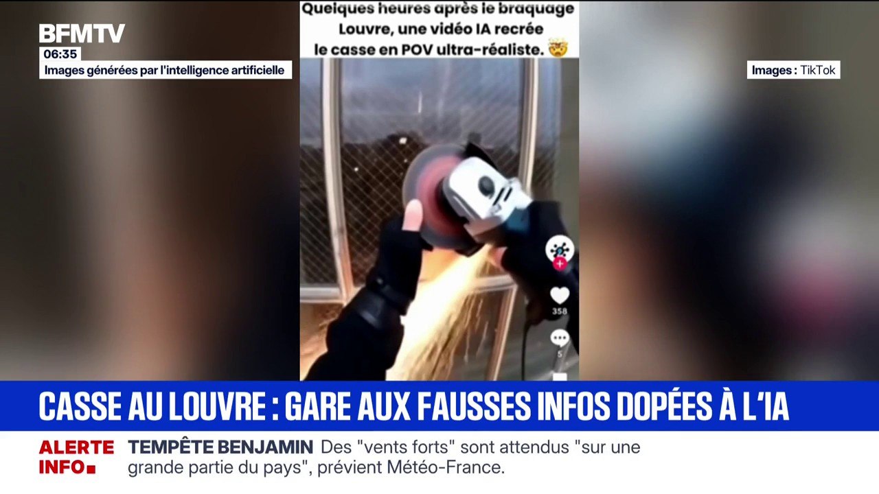 Casse au Louvre: gare aux fausses vidéos générées par l'intelligence artificielle