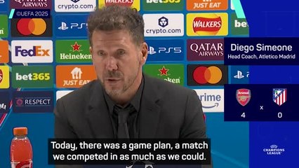 Atletico 'doing quite well overall' despite heavy loss at Arsenal