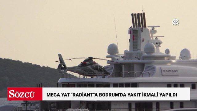 Mega yat Radiant a Bodrum'da yakıt ikmali yapıldı
