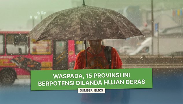 Waspada! 15 Provinsi ini Berpotensi Dilanda Hujan Deras