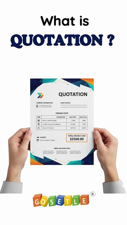 What is Quotation ? | GoSetle® Quotation Meaning with Example in 49 Second #quotation