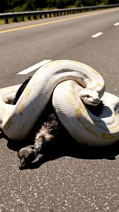 gaint python attacking on ostrich #shorts #trending #shortsfeed #viralshort
