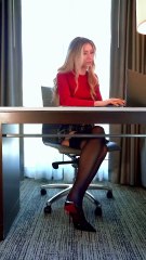 High heels passion ..yes okay but sometimes I feel like working with my heels off heels redbottoms