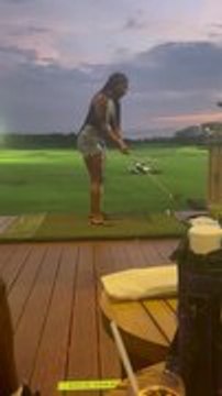 Girl's Failed Golf Swing Sends All Balls Flying Except One on Tee
