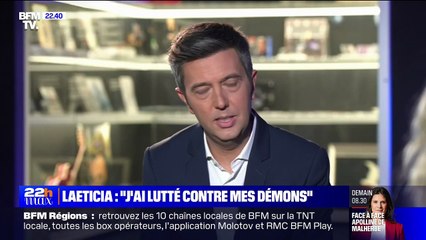 Johnny Hallyday – Interview exclusive de Læticia Hallyday avec Maxime Switek sur BFMTV (21 décembre 2023)