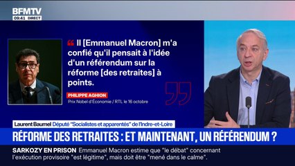 Suspension de la réforme des retraites: "Le président a beaucoup de choses à faire à l'international, il devrait (...) nous laisser un petit peu tranquilles", estime Laurent Baumel (PS)